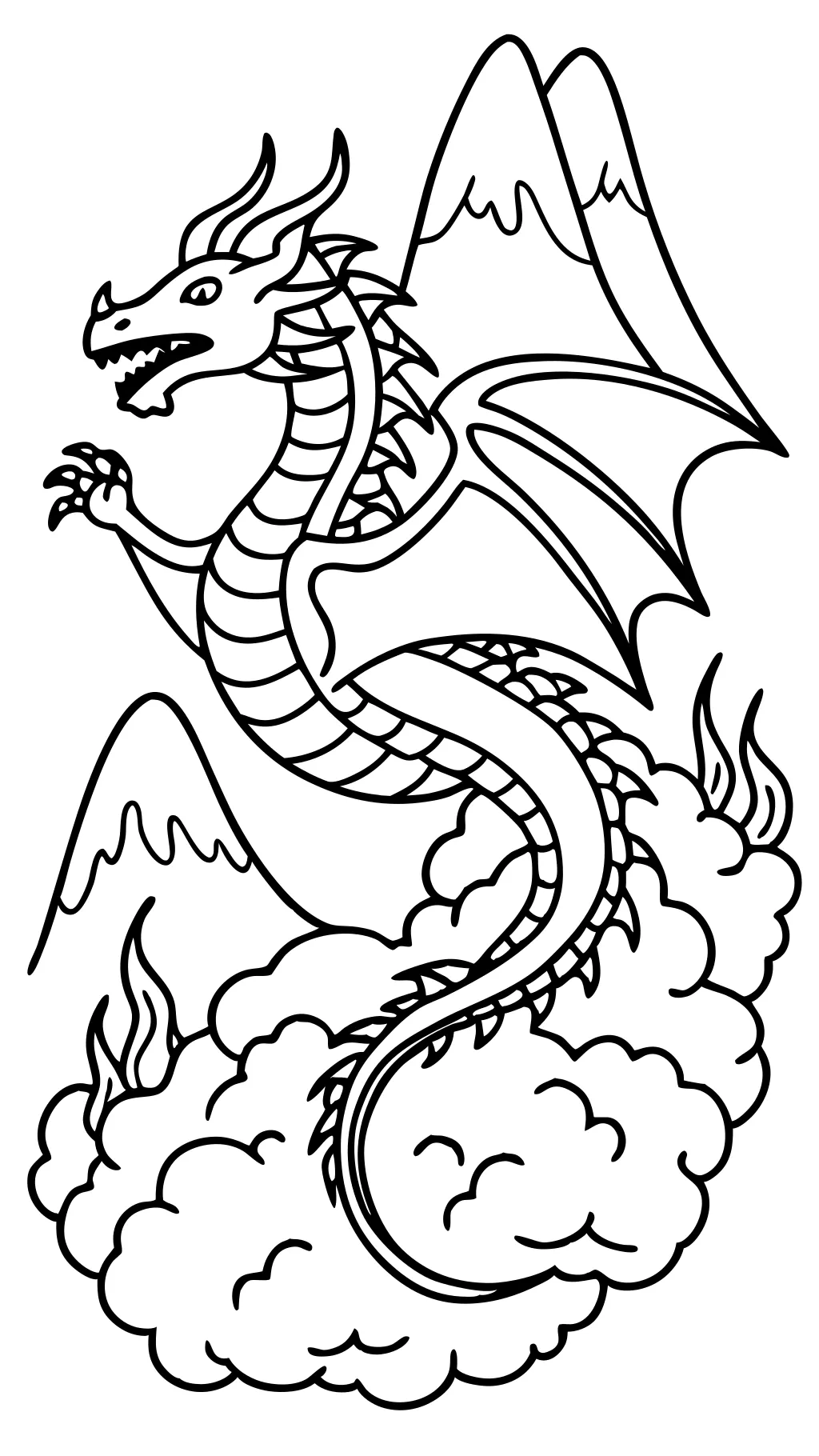 coloriages de dragon de feu